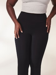 LOVALL Black Lightweight Flare High Waisted Leggings - Image 4 of 5