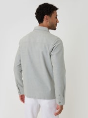 Threadbare Green Linen Blend Lightweight Shacket - Image 2 of 5