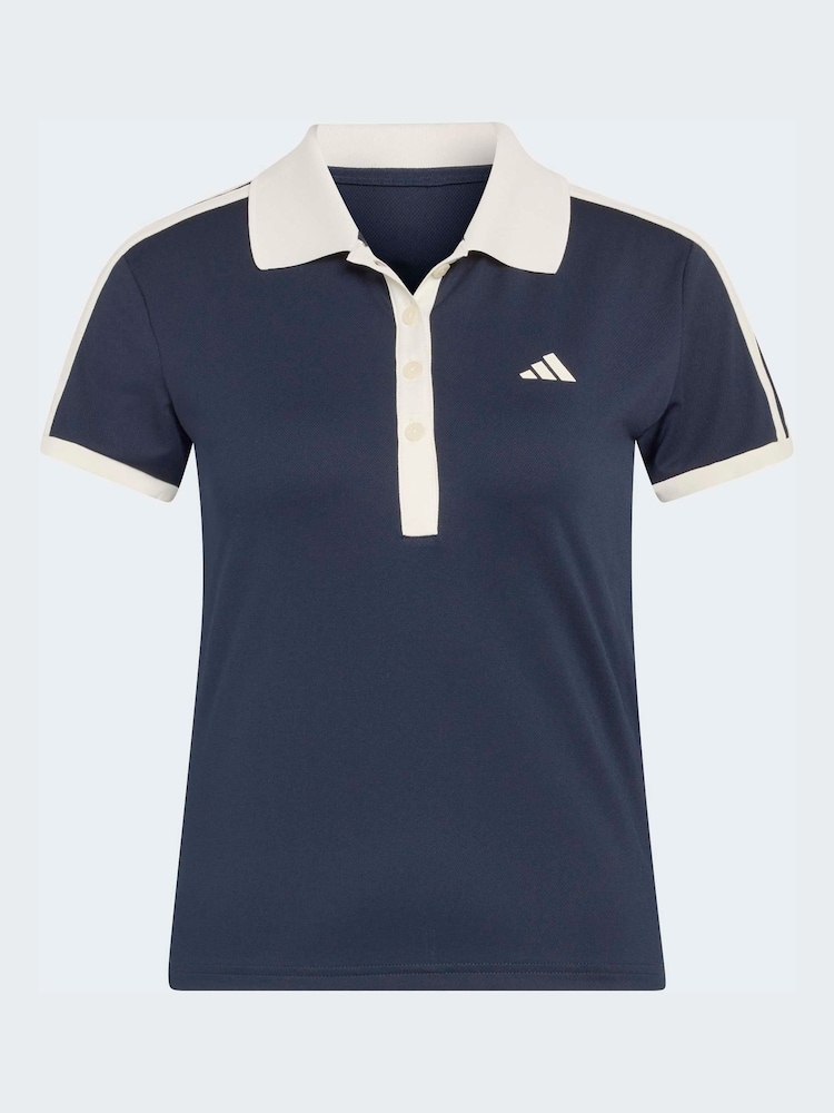 adidas Blue Heritage Tennis Polo Shirt - Image 6 of 6