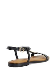 Dune London Black Lollipops T-Bar Flat Sandals - Image 6 of 7