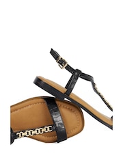 Dune London Black Lollipops T-Bar Flat Sandals - Image 7 of 7