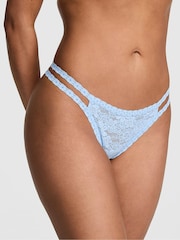 Victoria's Secret Pink Blue Dancer Thong Wink Micro Knickers - Image 1 of 2