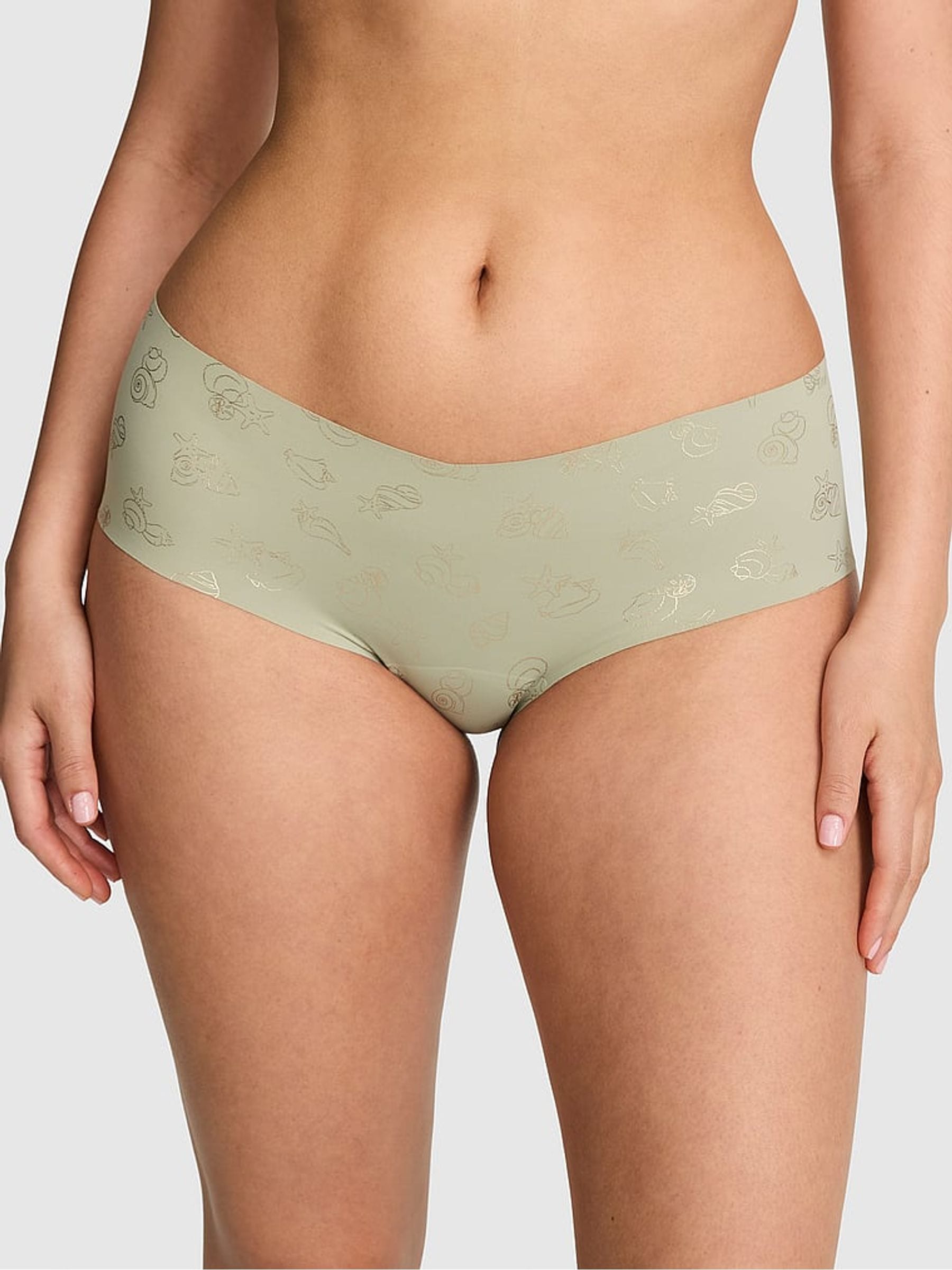 Victoria's Secret PINK Green Shells Hipster No Show Knickers