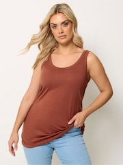 Yours Curve Brown Core Basic Vests 3 Pack - Image 2 of 9