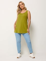 Yours Curve Green Core Basic Vest 5 Pack - Image 3 of 11