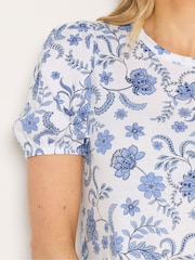 Long Tall Sally Blue Floral Tiered Maxi Dress - Image 4 of 5