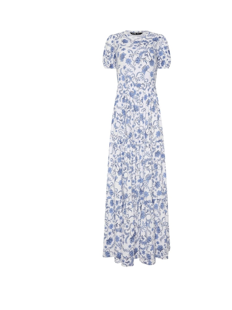 Long Tall Sally Blue Floral Tiered Maxi Dress - Image 5 of 5 Long Tall Sally Blue Floral Tiered Maxi Dress - Image 5 of 5
