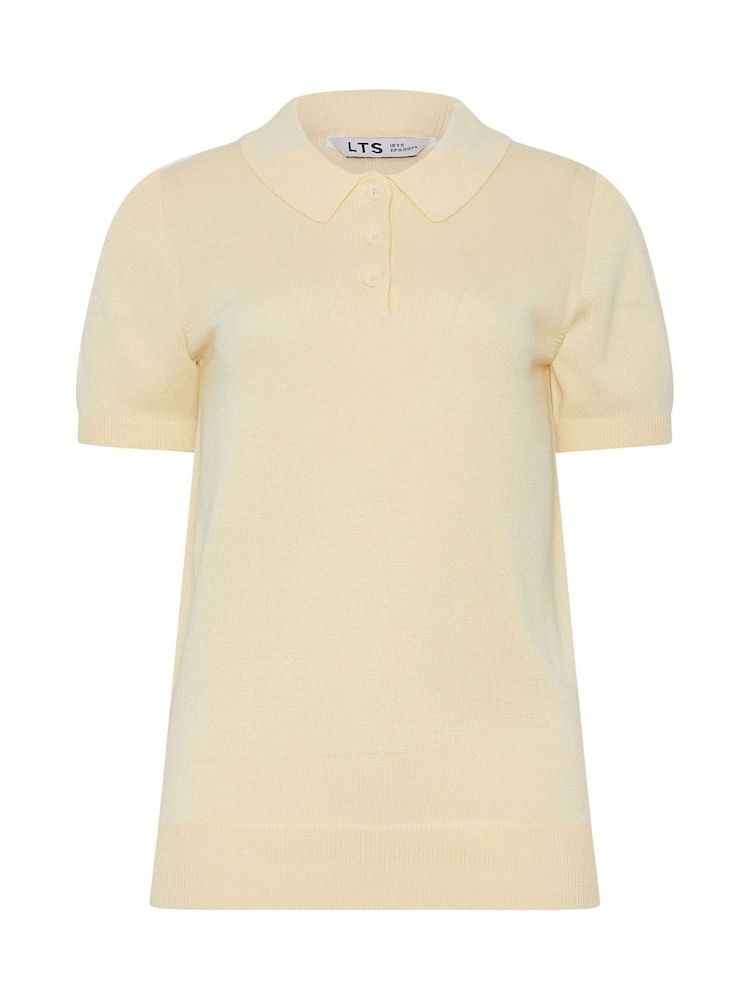 Long Yellow Fine Guage Polo Top Jumper - Image 6 of 6
