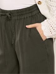 M&Co Brown Acid Wash Wide Leg Trousers - Image 4 of 6