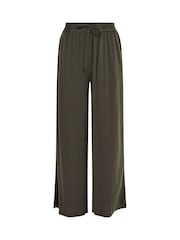 M&Co Brown Acid Wash Wide Leg Trousers - Image 6 of 6