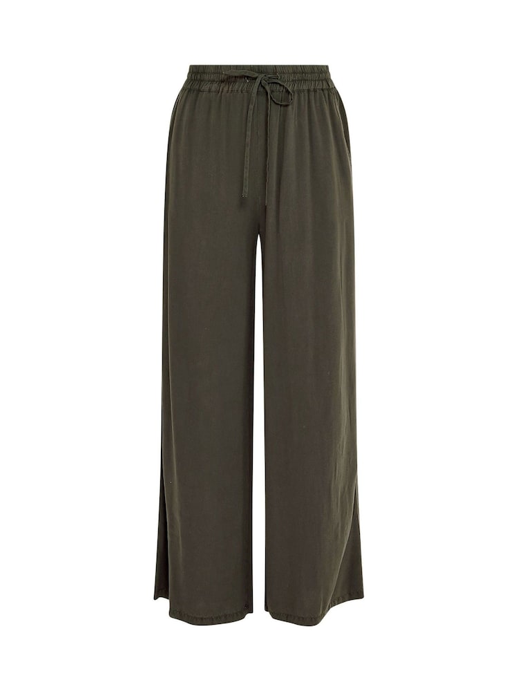 M&Co Brown Acid Wash Wide Leg Trousers - Image 6 of 6