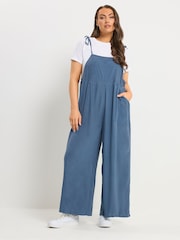 Yours Curve Wide Leg Dungarees - תמונה 1 מתוך 5