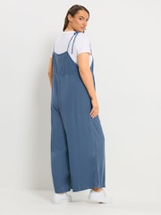 Yours Curve Wide Leg Dungarees - תמונה 3 מתוך 5