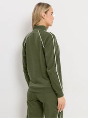 Long Tall Sally Green Half Zip Piped Sweat Top - Image 3 of 5