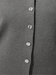 Yours Curve Grey Limited Long Sleeve Button Cardigan - Image 6 of 6