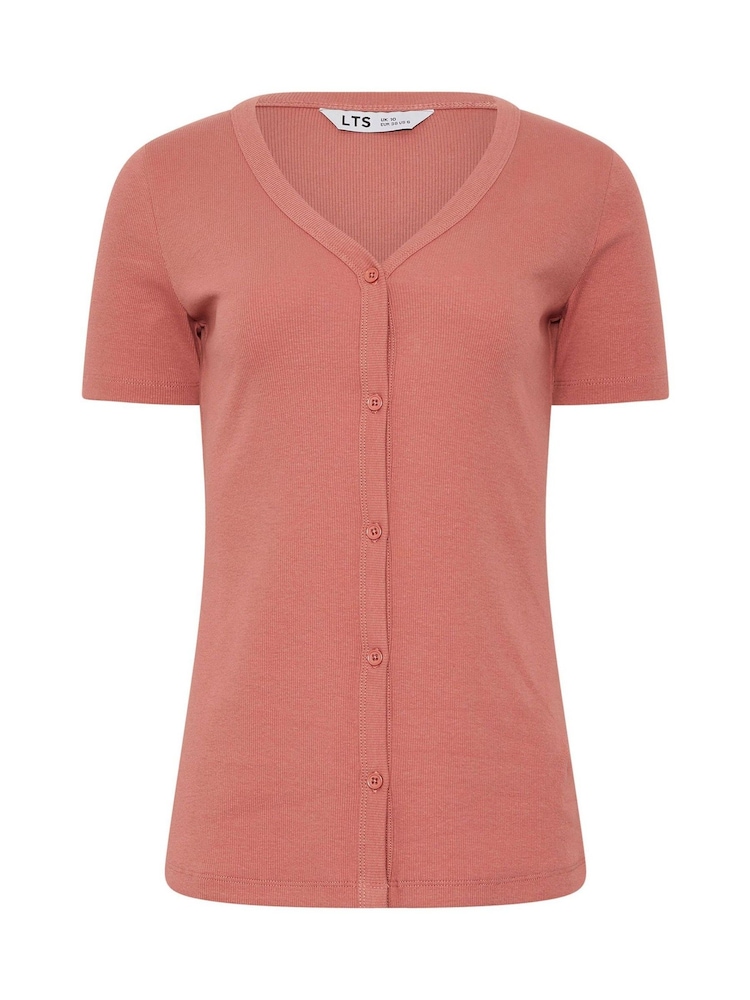 Long Pink Button Through T-Shirt - Image 2 of 2