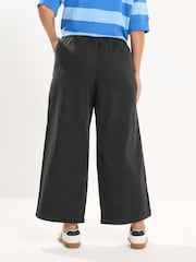 Yours Curve Black Pull On Wide Leg Jeans - Image 3 of 5