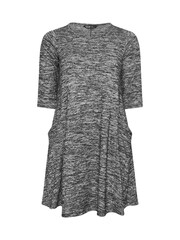 Yours Curve Grey Soft Touch Drape Pocket Dress - Image 5 of 5