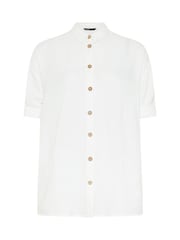 Yours Curve White Cheesecloth Shirt - Image 5 of 5