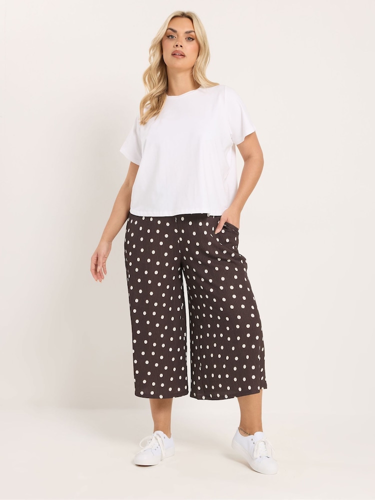 بني - Yours Curve Jersey Culotte Trousers - صورة 2 من 5 بني - Yours Curve Jersey Culotte Trousers - صورة 2 من 5