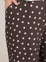 بني - Yours Curve Jersey Culotte Trousers - صورة 4 من 5