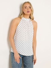 Long White Satin Halterneck Top - Image 1 of 4