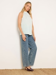 Long White Satin Halterneck Top - Image 3 of 4