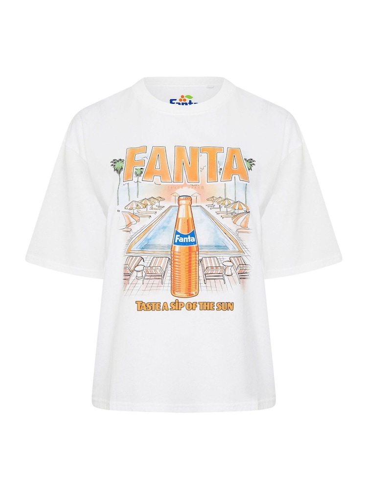 Yours Curve White Limited Fanta T-Shirt - Image 5 of 5 Yours Curve White Limited Fanta T-Shirt - Image 5 of 5