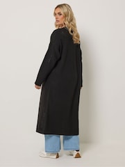 Yours Curve Black Maxi Length Cardigan - Image 3 of 5