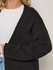 Yours Curve Black Maxi Length Cardigan - Image 4 of 5