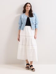 Phase Eight White Rosa Tiered Skirt - Image 1 of 5