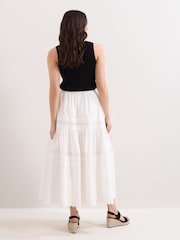Phase Eight White Rosa Tiered Skirt - Image 2 of 5