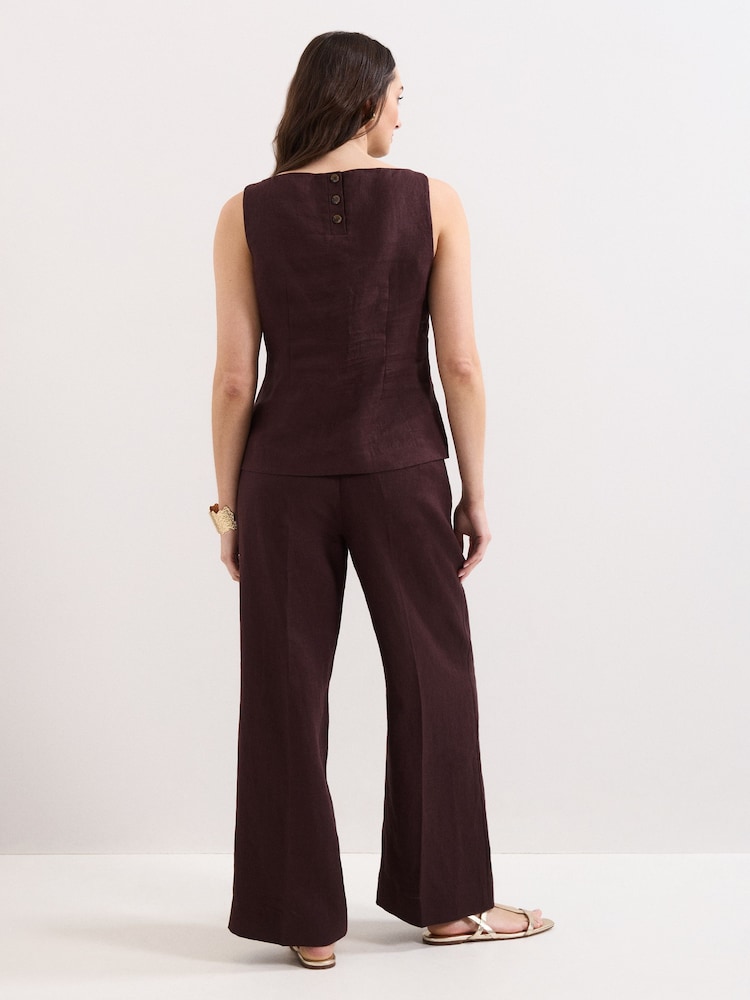 Phase Eight Brown Petite Zoey Trousers - Image 2 of 6 Phase Eight Brown Petite Zoey Trousers - Image 2 of 6