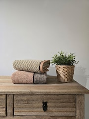 Casa Lusso Dark Ivy Quadro Oblique 100 Turkish Cotton Luxury Bath Towel - Image 3 of 3