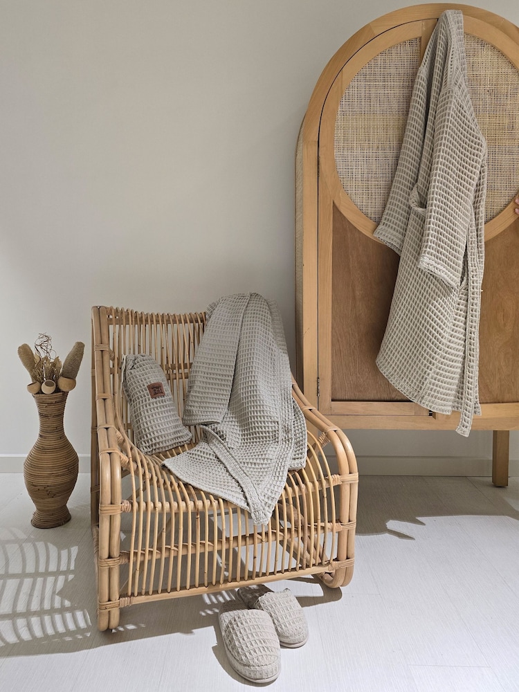 Casa Lusso Rainy Day Charm Waffle Micro Modal and Turkish Cotton Kimono - Image 1 of 5