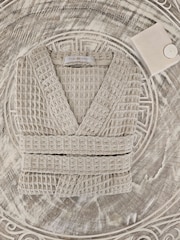 Casa Lusso Rainy Day Charm Waffle Micro Modal and Turkish Cotton Kimono - Image 2 of 5