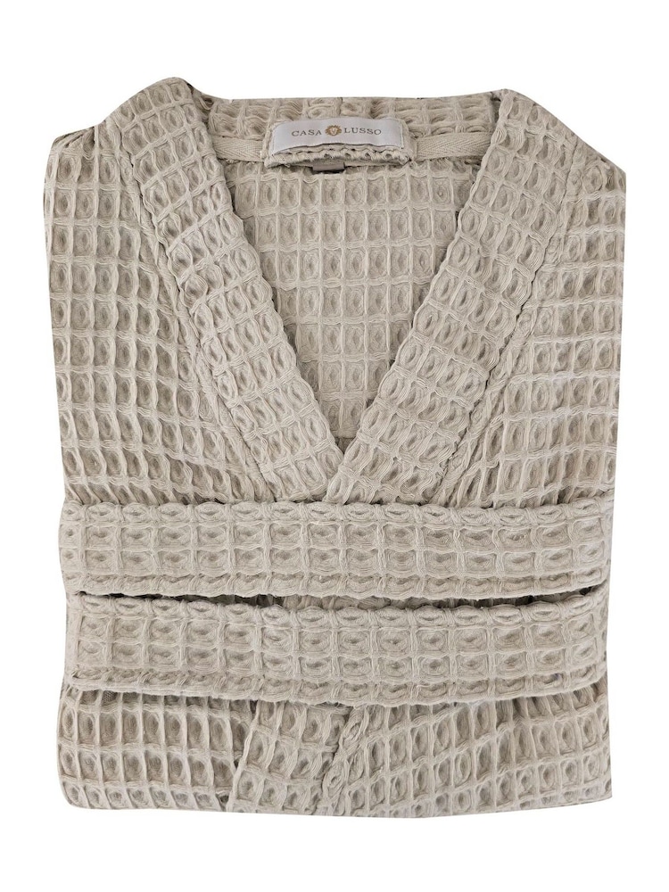 Casa Lusso Rainy Day Charm Waffle Micro Modal and Turkish Cotton Kimono - Image 5 of 5