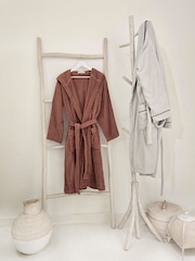 Casa Lusso Aragon Opus Turkish Cotton Luxury Hooded Bathrobe - Image 4 of 5