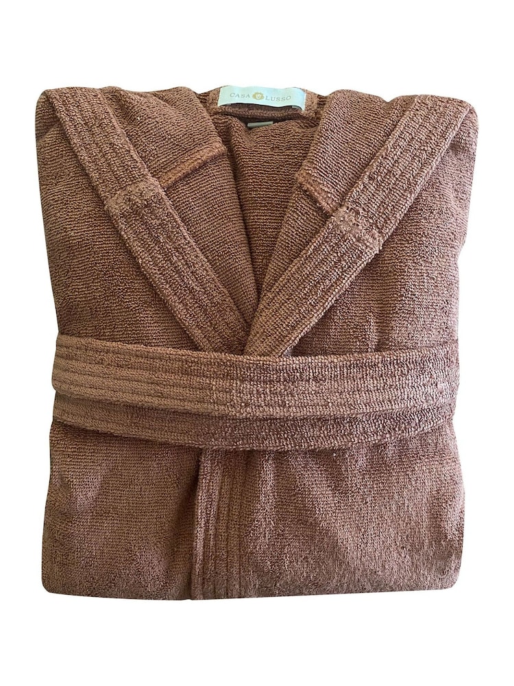Casa Lusso Aragon Opus Turkish Cotton Luxury Hooded Bathrobe - Image 5 of 5
