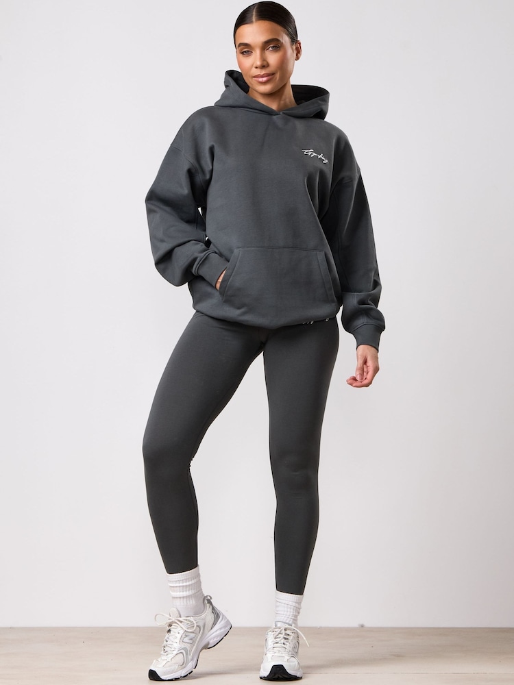 боз - Gym King GK Script Mindset Hoodie - 3ичинен 1 сүрөт