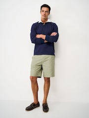 Crew Clothing Green Bermuda Stretch Chino Shorts - Image 3 of 5
