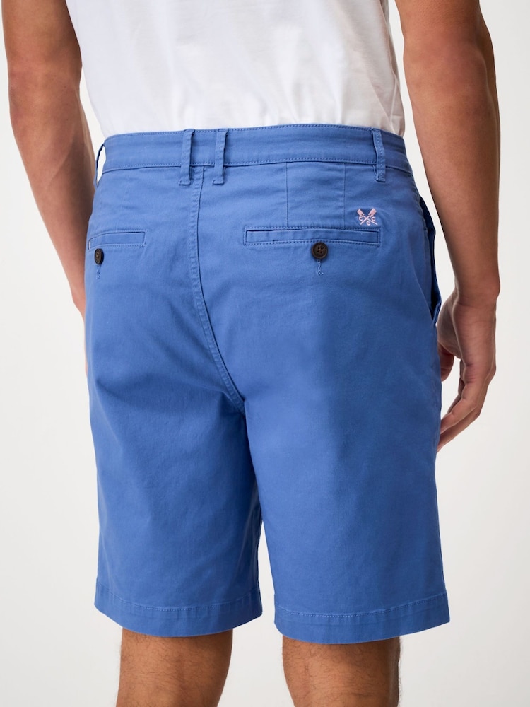 Crew Clothing Blue Bermuda Stretch Chino Shorts - Image 2 of 5