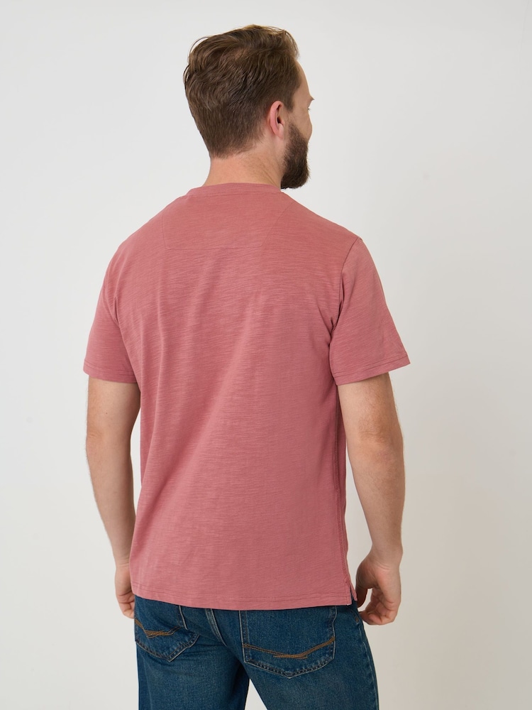Saltwell Pink Peached Cotton Grandad T-Shirt - Image 2 of 5
