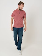 Saltwell Pink Peached Cotton Grandad T-Shirt - Image 3 of 5