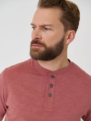 Saltwell Pink Peached Cotton Grandad T-Shirt - Image 4 of 5