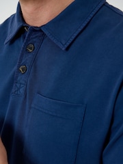 Saltwell Blue Cotton Short Sleeve Polo Shirt - Image 5 of 6