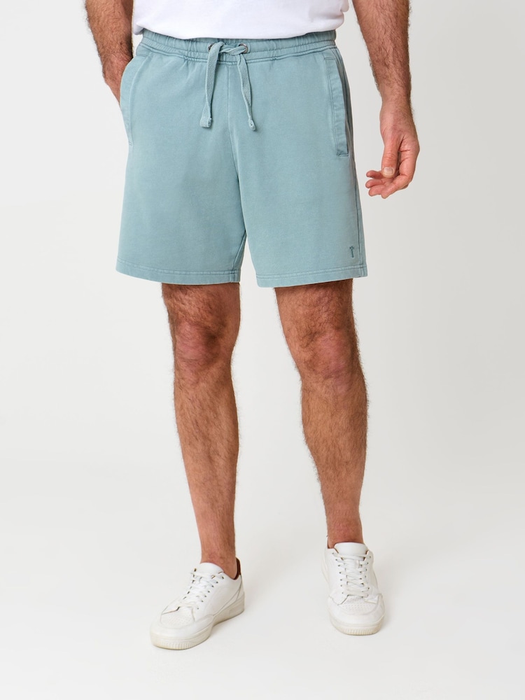 Saltwell Mint Drawstring Cotton Sweat Shorts - Image 1 of 4