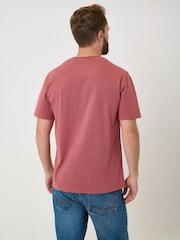 Saltwell Pink Garment Dye Cotton Jersey Crew Neck T-Shirt - Image 2 of 5
