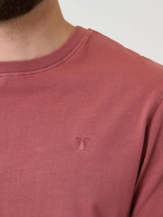 Saltwell Pink Garment Dye Cotton Jersey Crew Neck T-Shirt - Image 5 of 5