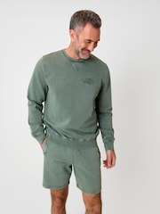 Saltwell Green Crew Neck Cotton Sweatshirt - Image 1 of 4